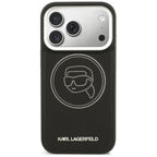 Karl Lagerfeld K Head Point logotipas MagSafe Dėklas, skirtas iPhone 17 Pro Max - juodas