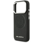 Karl Lagerfeld K Head Point logotipas MagSafe Dėklas, skirtas iPhone 17 Pro Max - juodas