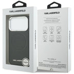 Karl Lagerfeld K Head Point logotipas MagSafe Dėklas, skirtas iPhone 17 Pro Max - juodas