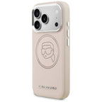 Karl Lagerfeld K Head Point logotipas MagSafe Dėklas, skirtas iPhone 17 Pro – rožinis