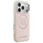 Karl Lagerfeld K Head Point logotipas MagSafe Dėklas, skirtas iPhone 17 Pro – rožinis
