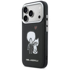 Karl Lagerfeld "Karl &amp; Choupette" nugaros logotipas MagSafe Dėklas, skirtas iPhone 17 Pro Max - juodas