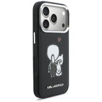 Karl Lagerfeld "Karl &amp; Choupette" nugaros logotipas MagSafe Dėklas, skirtas iPhone 17 Pro Max - juodas