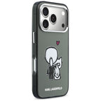 Karl Lagerfeld Karl &amp; Choupette Atgal MagSafe Dėklas, skirtas iPhone 17 Pro - juodas