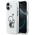 Karl Lagerfeld Karl &amp; Choupette Atgal MagSafe Dėklas, skirtas iPhone 17 - Skaidrus