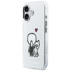 Karl Lagerfeld Karl &amp; Choupette Atgal MagSafe Dėklas, skirtas iPhone 17 - Skaidrus
