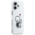 Karl Lagerfeld Karl &amp; Choupette Atgal MagSafe Dėklas, skirtas iPhone 17 - Skaidrus