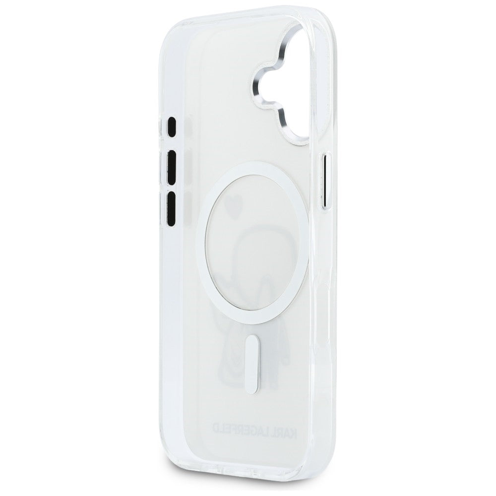 Karl Lagerfeld Karl &amp; Choupette Atgal MagSafe Dėklas, skirtas iPhone 17 - Skaidrus