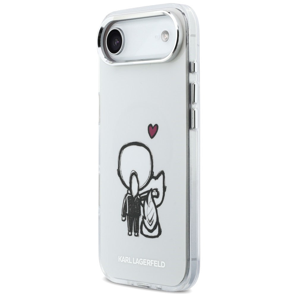 Karl Lagerfeld Karl &amp; Choupette Atgal MagSafe Dėklas, skirtas iPhone Air – skaidrus