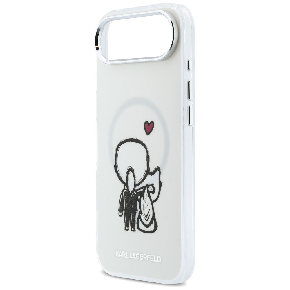 Karl Lagerfeld Karl &amp; Choupette Atgal MagSafe Dėklas, skirtas iPhone Air – skaidrus