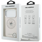 Karl Lagerfeld Point &amp; Choupette Sketch MagSafe Dėklas, skirtas iPhone 17 Pro Max - Rožinė