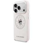 Karl Lagerfeld Point &amp; Choupette Sketch MagSafe Dėklas, skirtas iPhone 17 Pro - Rožinė