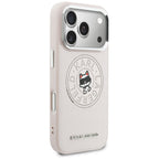 Karl Lagerfeld Point &amp; Choupette Sketch MagSafe Dėklas, skirtas iPhone 17 Pro - Rožinė