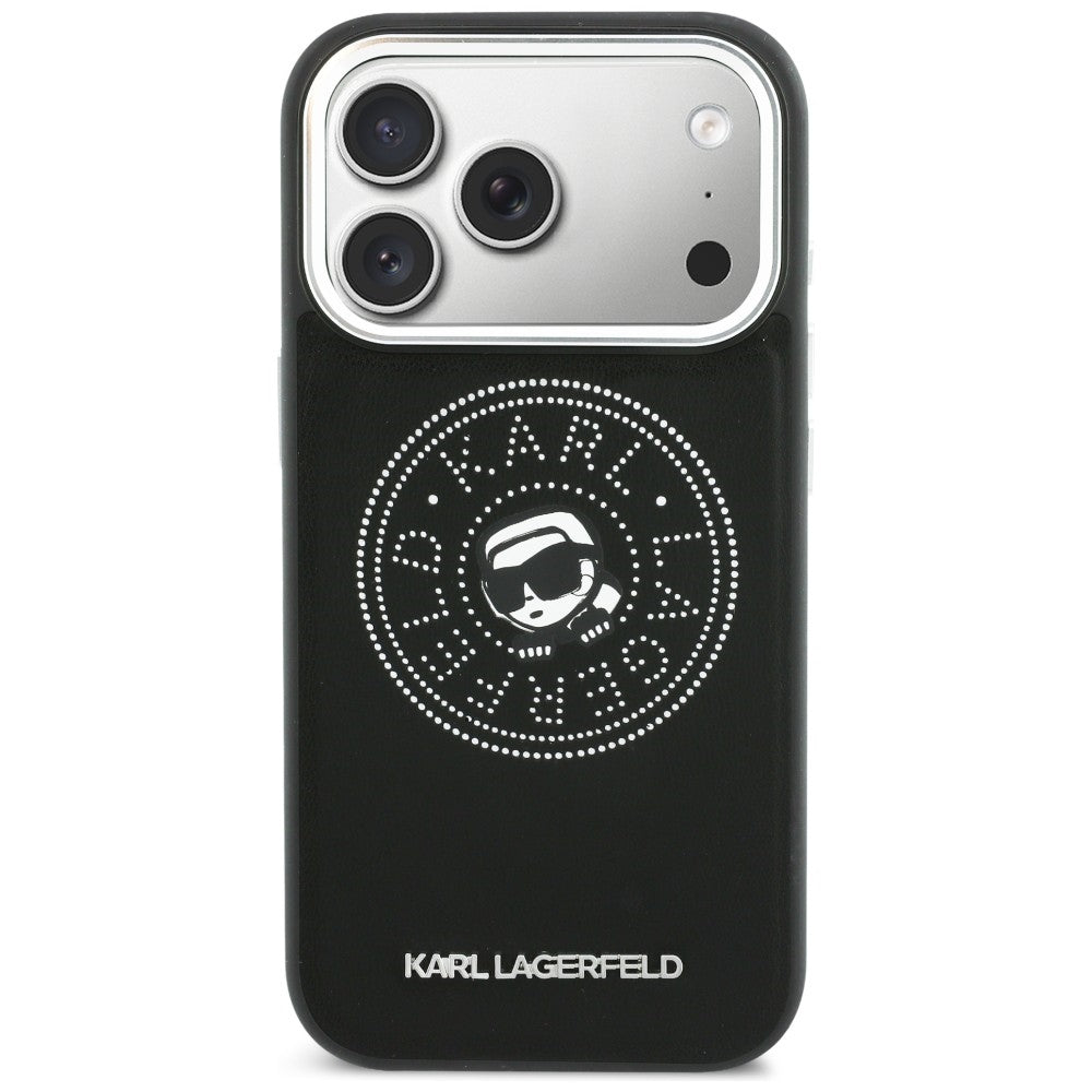 Karl Lagerfeld Point &amp; Karl Sketch MagSafe Dėklas, skirtas iPhone 17 Pro - juodas
