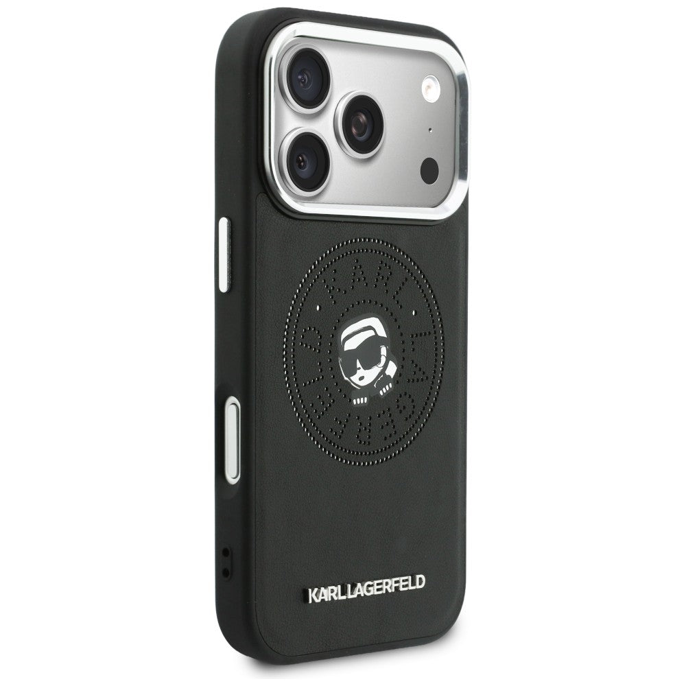 Karl Lagerfeld Point &amp; Karl Sketch MagSafe Dėklas, skirtas iPhone 17 Pro - juodas