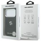 Karl Lagerfeld Point &amp; Karl Sketch MagSafe Dėklas, skirtas iPhone 17 Pro - juodas