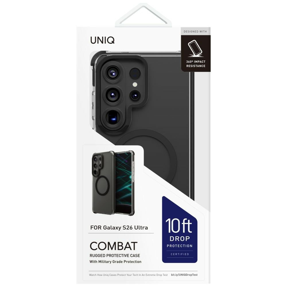 Uniq Combat dėklas Samsung Galaxy S26 Ultra Magclick Charging - juodas -- Samsung Galaxy S26 Ultra