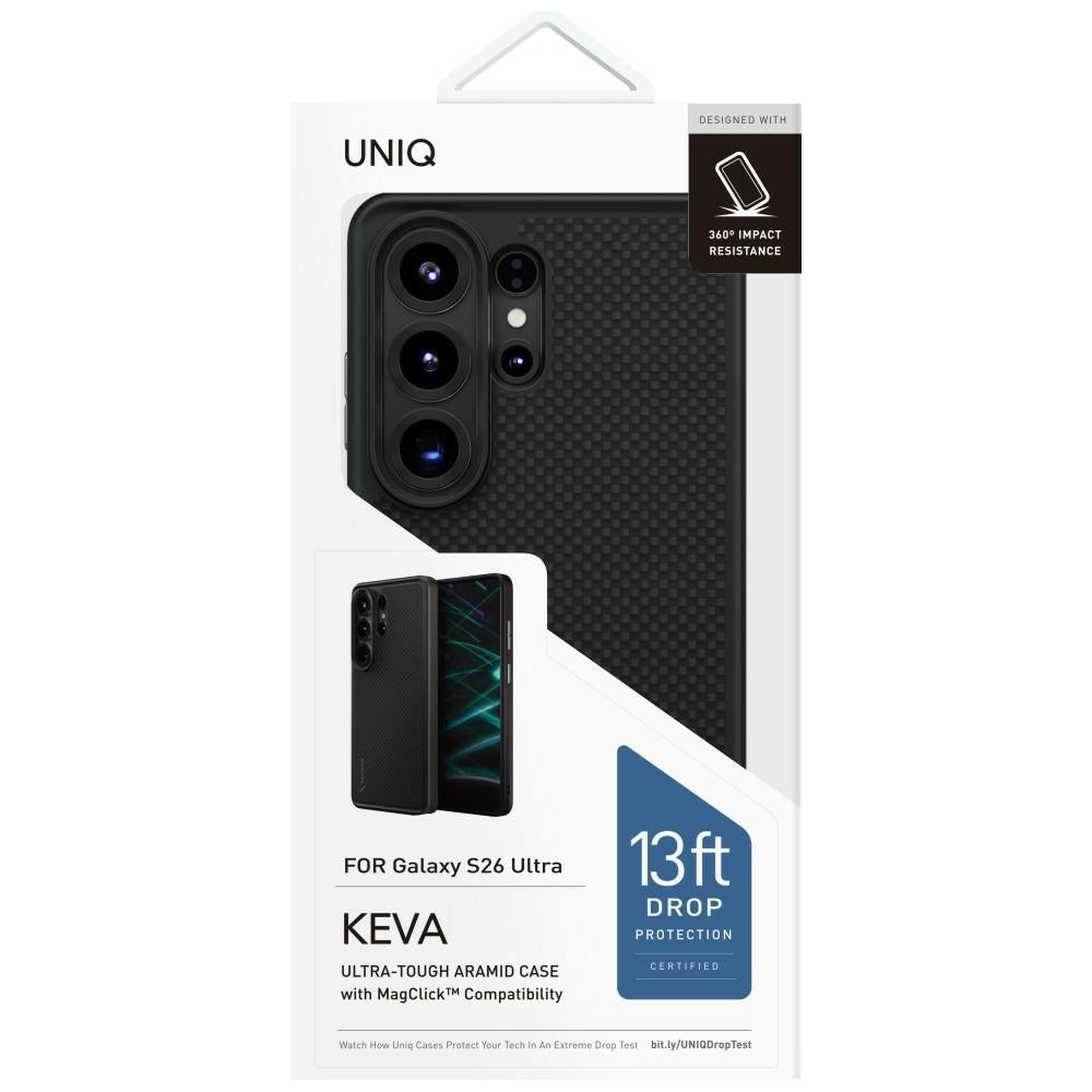 Uniq Keva dėklas, skirtas Samsung Galaxy S26 Ultra Magclick įkrovimui – juodas