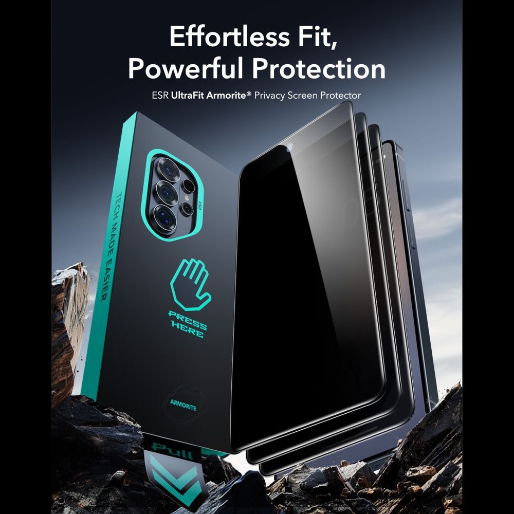 ESR UltraFit Armorite Privacy Tempered Glass for Samsung Galaxy S26 ZQXZ -- Samsung Galaxy S26