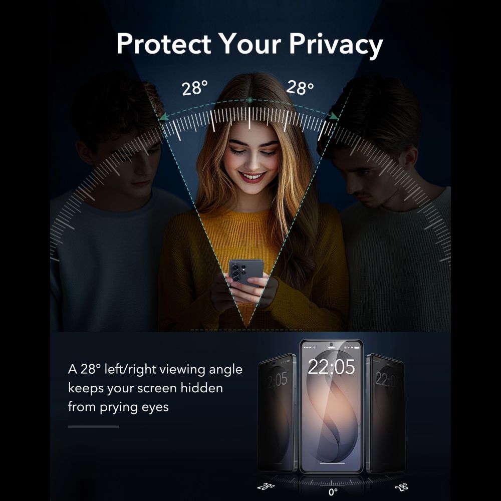 ESR UltraFit Armorite Privacy Tempered Glass for Samsung Galaxy S26 ZQXZ -- Samsung Galaxy S26
