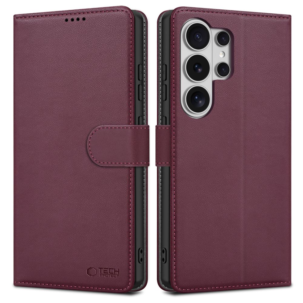 Tech-Protect Piniginės dėklas, skirtas Samsung Galaxy S26 Ultra – Burgundija -- Samsung Galaxy S26 Ultra