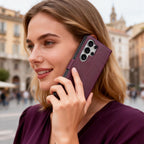Tech-Protect Piniginės dėklas, skirtas Samsung Galaxy S26 Ultra – Burgundija -- Samsung Galaxy S26 Ultra