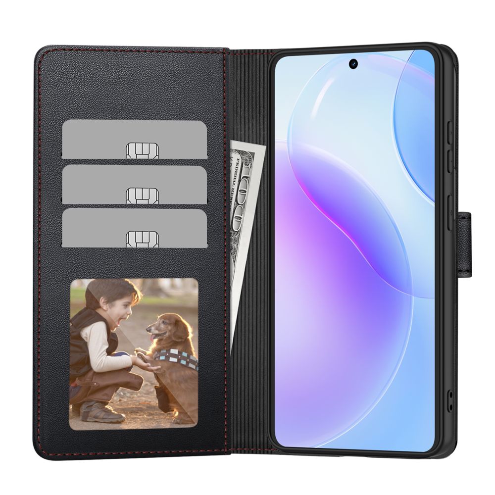 Tech-Protect Piniginės dėklas, skirtas Samsung Galaxy S26 Ultra – juoda ir raudona -- Samsung Galaxy S26 Ultra