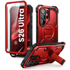 Supcase ArmorBox Mag MagSafe Dėklas, skirtas Samsung Galaxy S26 Ultra - raudona ir juoda
