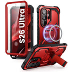 Supcase ArmorBox Mag MagSafe Dėklas, skirtas Samsung Galaxy S26 Ultra - raudona ir juoda