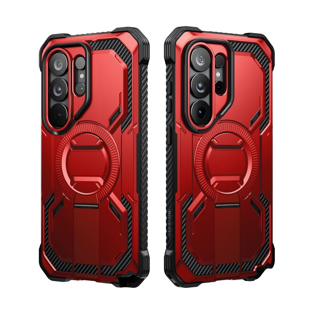 Supcase ArmorBox Mag MagSafe Dėklas, skirtas Samsung Galaxy S26 Ultra - raudona ir juoda