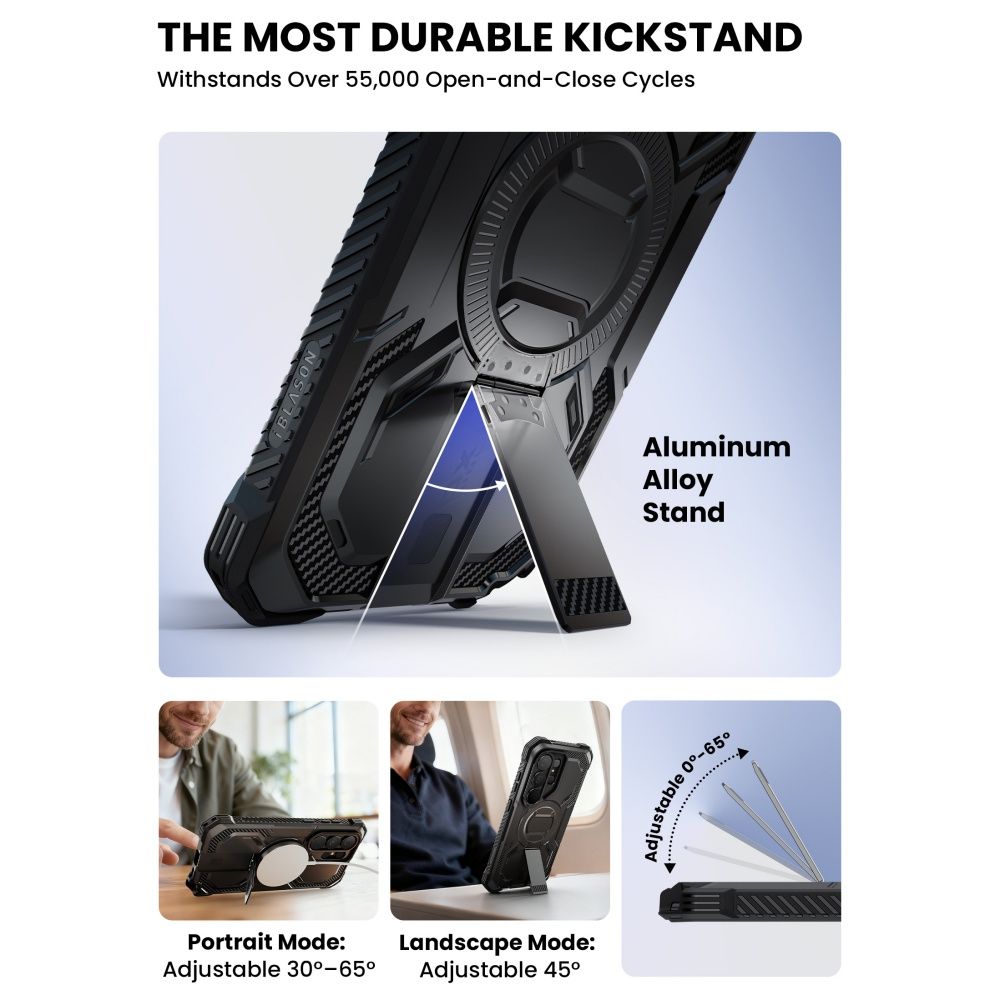 Supcase iBlason ArmorBox Clip Mag MagSafe Dėklas, skirtas Samsung Galaxy S26 Ultra - juodas