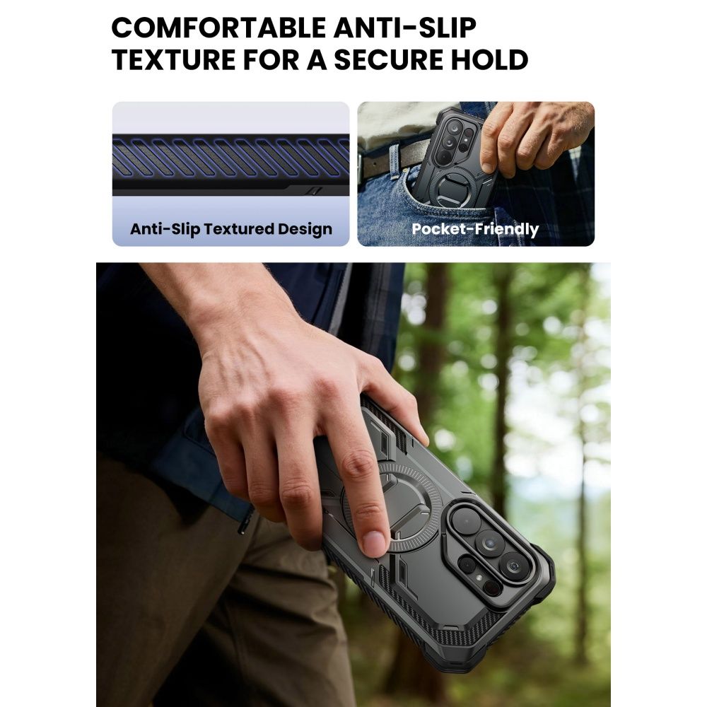 Supcase iBlason ArmorBox Clip Mag MagSafe Dėklas, skirtas Samsung Galaxy S26 Ultra - juodas