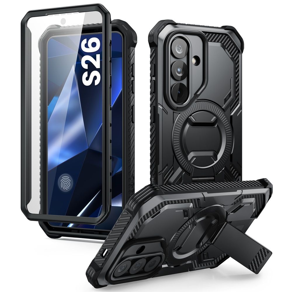 Supcase ArmorBox Mag MagSafe Dėklas, skirtas Samsung Galaxy S26 - juodas