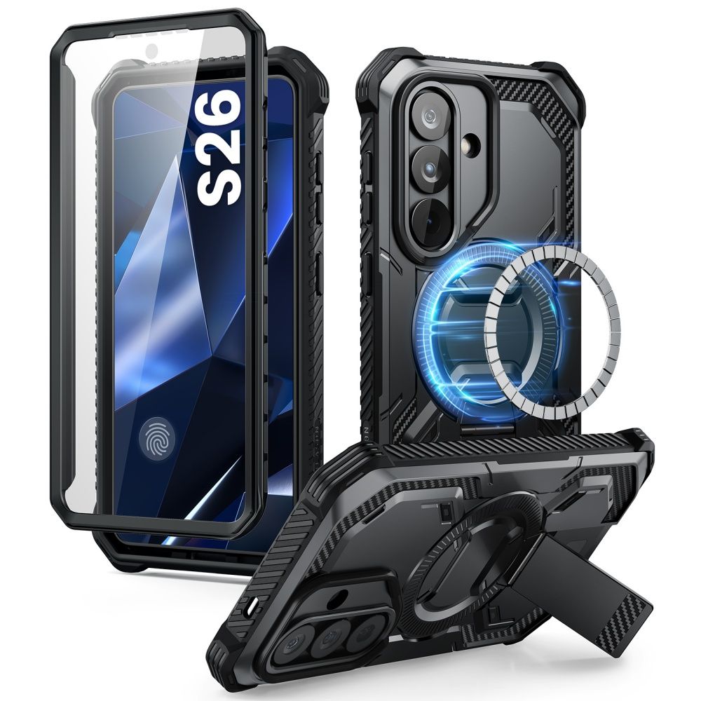 Supcase ArmorBox Mag MagSafe Dėklas, skirtas Samsung Galaxy S26 - juodas