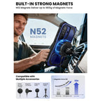Supcase ArmorBox Mag MagSafe Dėklas, skirtas Samsung Galaxy S26 - tamsiai mėlyna ir juoda