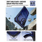 Supcase ArmorBox Mag MagSafe Dėklas, skirtas Samsung Galaxy S26 - tamsiai mėlyna ir juoda