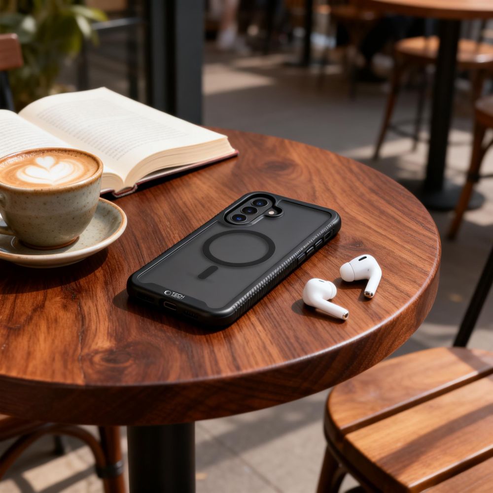 Tech-Protect Defense MagSafe Dėklas, skirtas Samsung Galaxy A57 5G - juodas -- Samsung Galaxy A57 5G