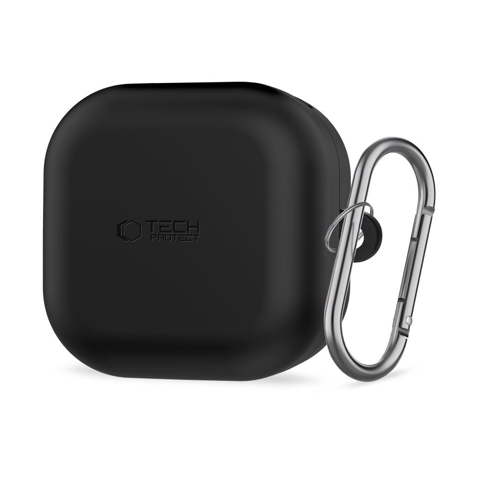 Tech-Protect silikoninis kabliuko dėklas, skirtas Samsung Galaxy Buds 4/4 Pro – juodas -- Samsung Galaxy Buds 4 / Samsung...