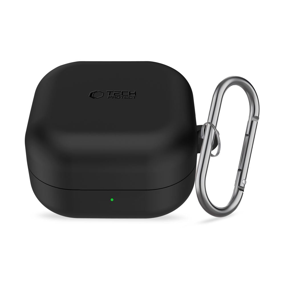 Tech-Protect silikoninis kabliuko dėklas, skirtas Samsung Galaxy Buds 4/4 Pro – juodas -- Samsung Galaxy Buds 4 / Samsung...
