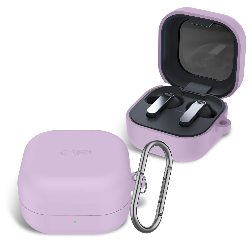 Tech-Protect silikoninis kabliuko dėklas, skirtas Samsung Galaxy Buds 4/4 Pro – violetinė -- Samsung Galaxy Buds 4 /...