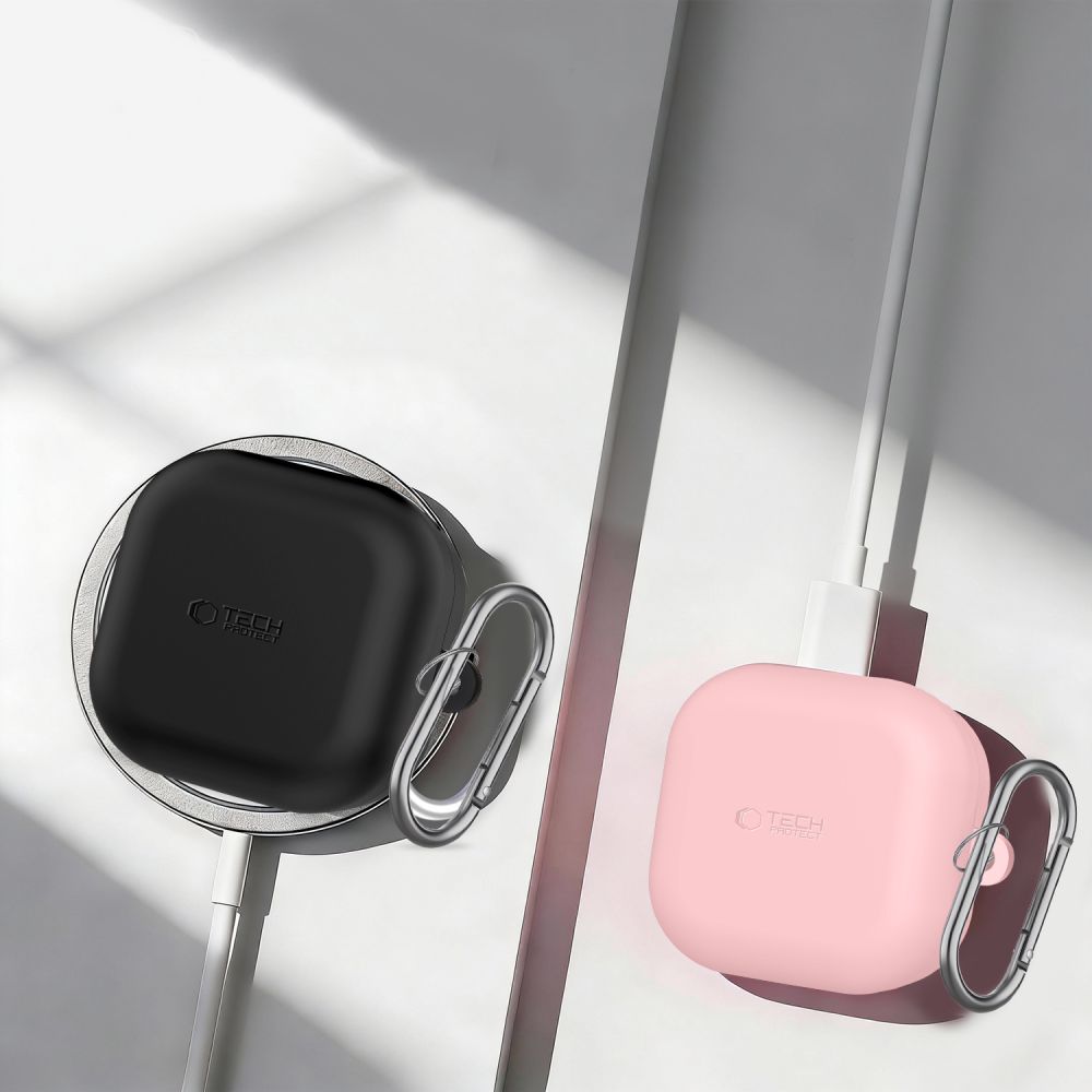 Tech-Protect silikoninis kabliuko dėklas, skirtas Samsung Galaxy Buds 4/4 Pro – tamsiai mėlynas -- Samsung Galaxy Buds 4...