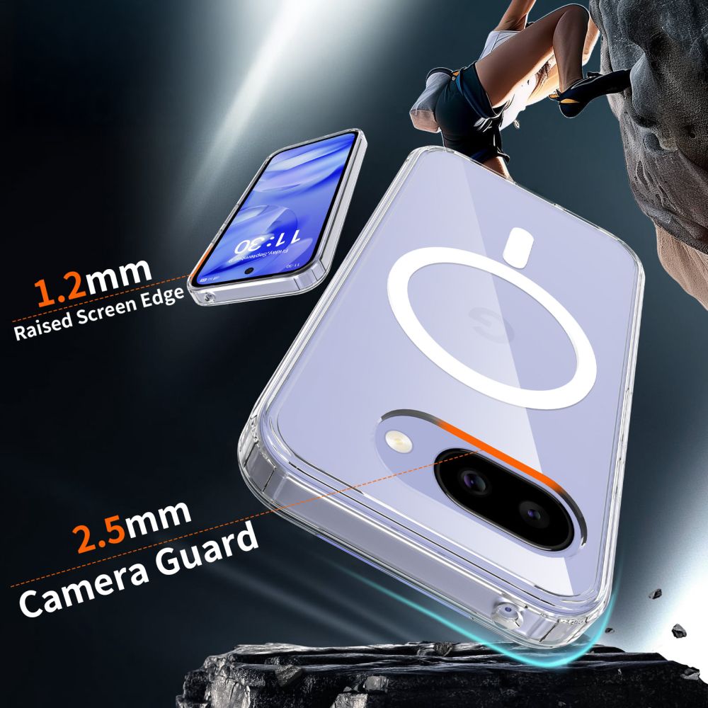 Tech-protect flexair hybrid MagSafe dėklas skirtas Google Pixel 10A - Clear -- Google Pixel 10A - Clear