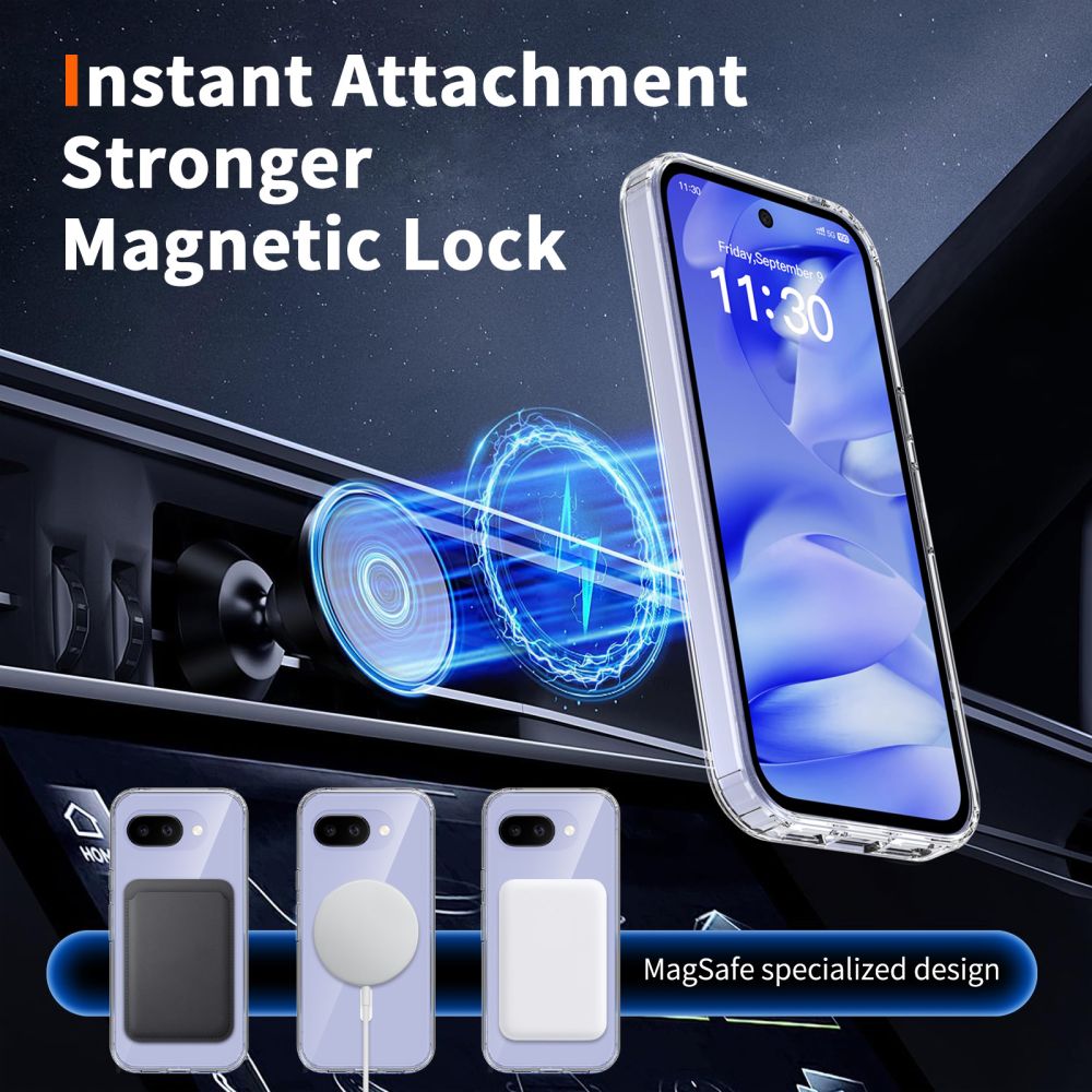 Tech-protect flexair hybrid MagSafe dėklas skirtas Google Pixel 10A - Clear -- Google Pixel 10A - Clear