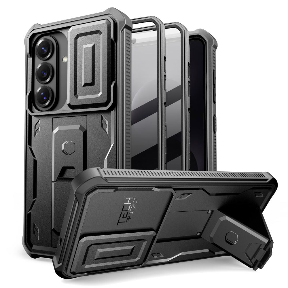 Tech-Protect Kevlar Cam+ dėklas, skirtas Samsung Galaxy S26 - juodas -- Samsung Galaxy S26