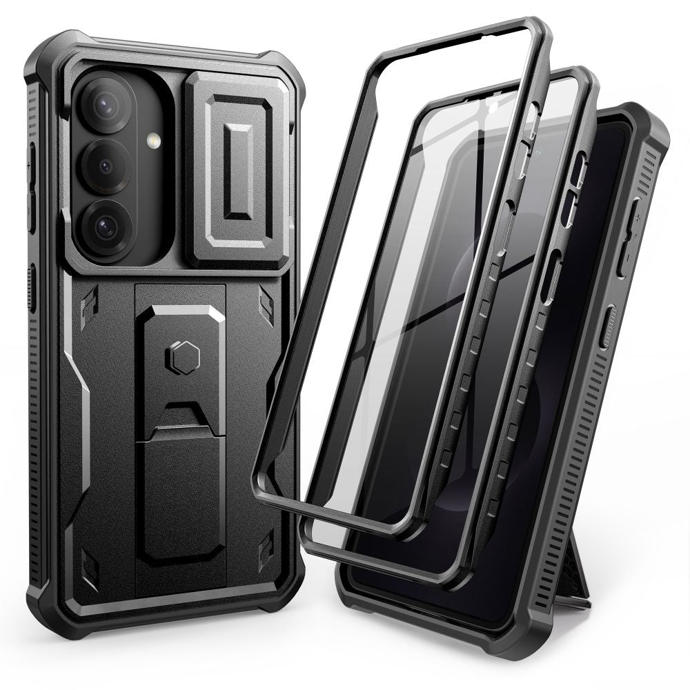 Tech-Protect Kevlar Cam+ dėklas, skirtas Samsung Galaxy S26 - juodas -- Samsung Galaxy S26