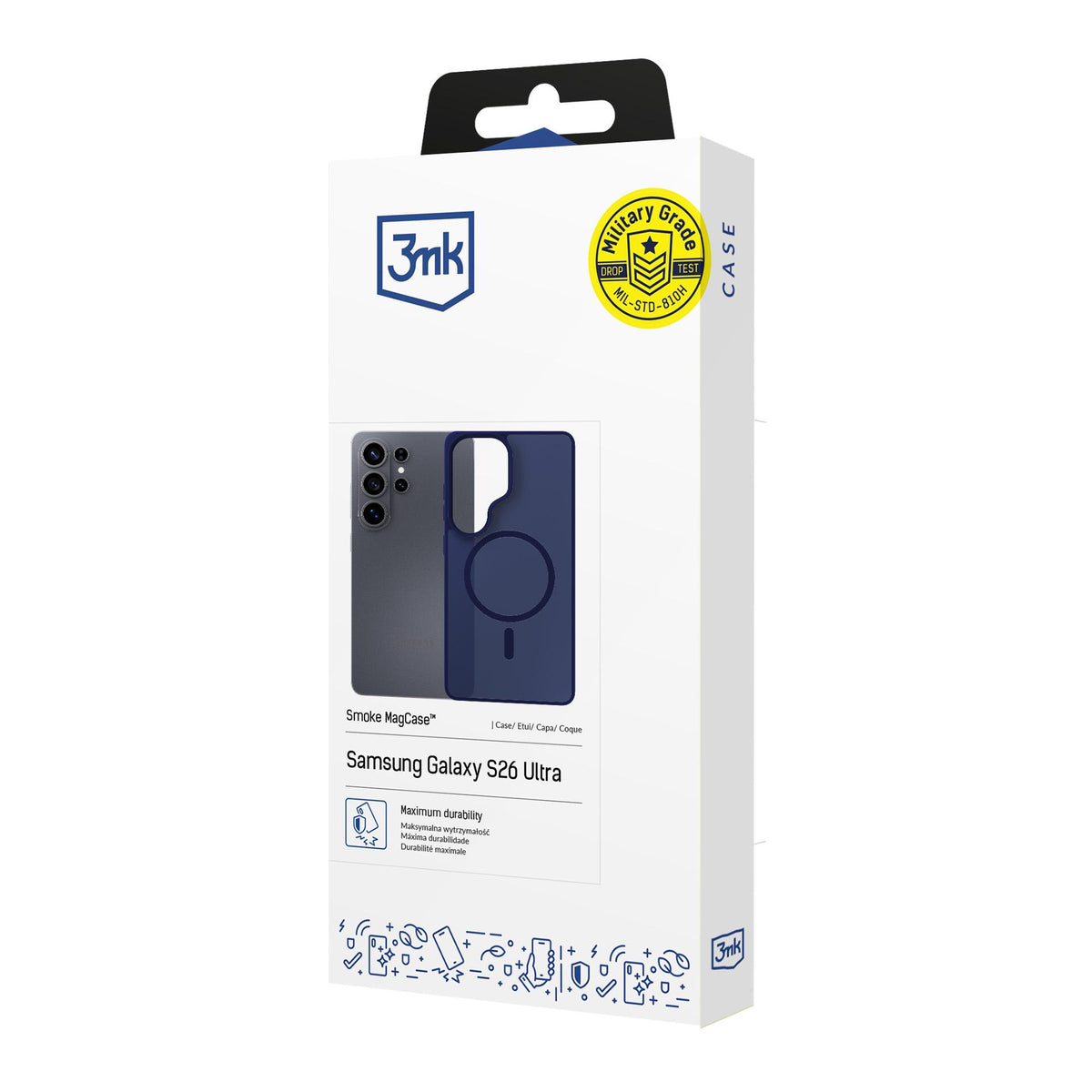 Samsung Galaxy S26 Ultra – 3mk Smoke MagCase Blue