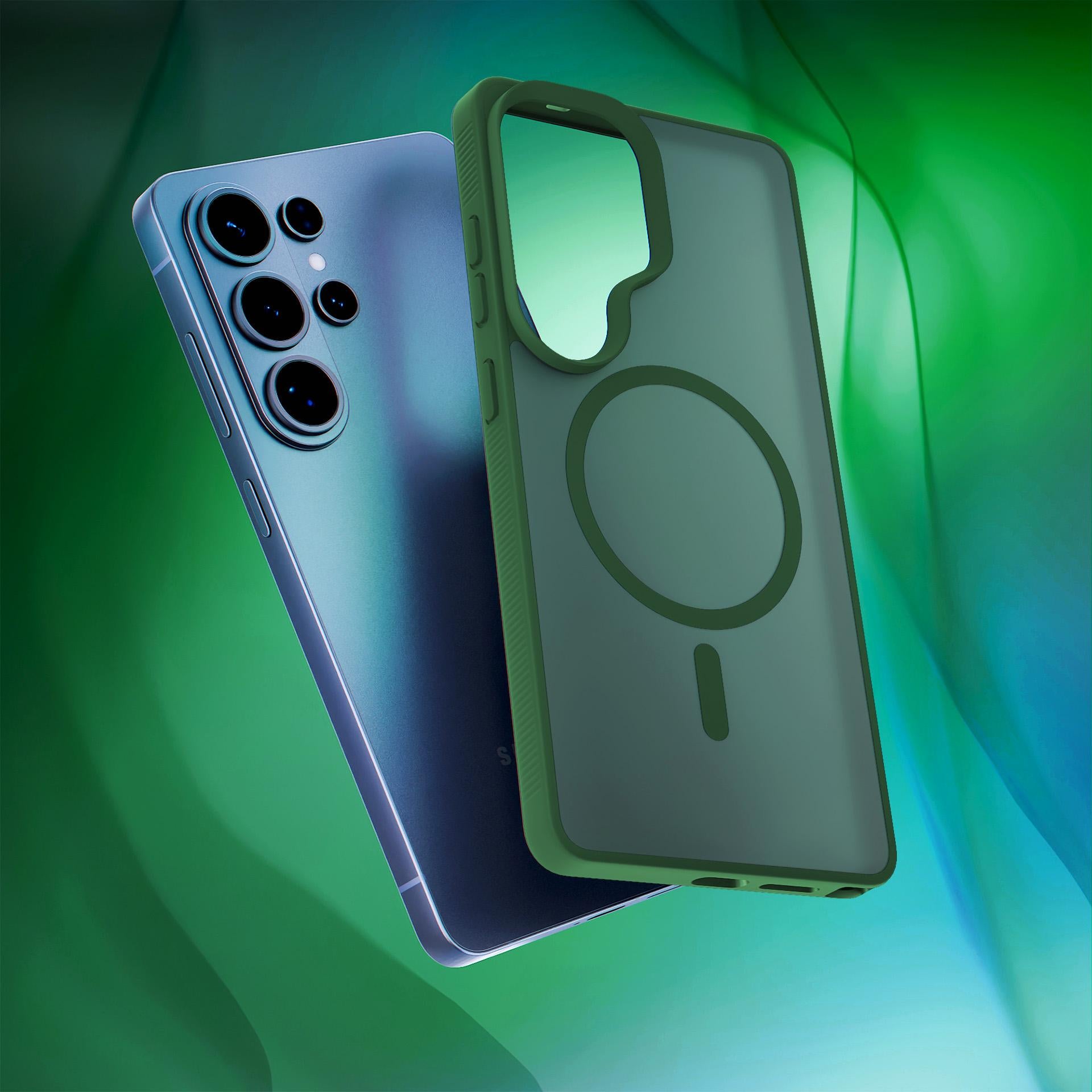 Dėklas 3mk Smoke MagDėklas, skirtas Samsung Galaxy S26 Ultra - žalias