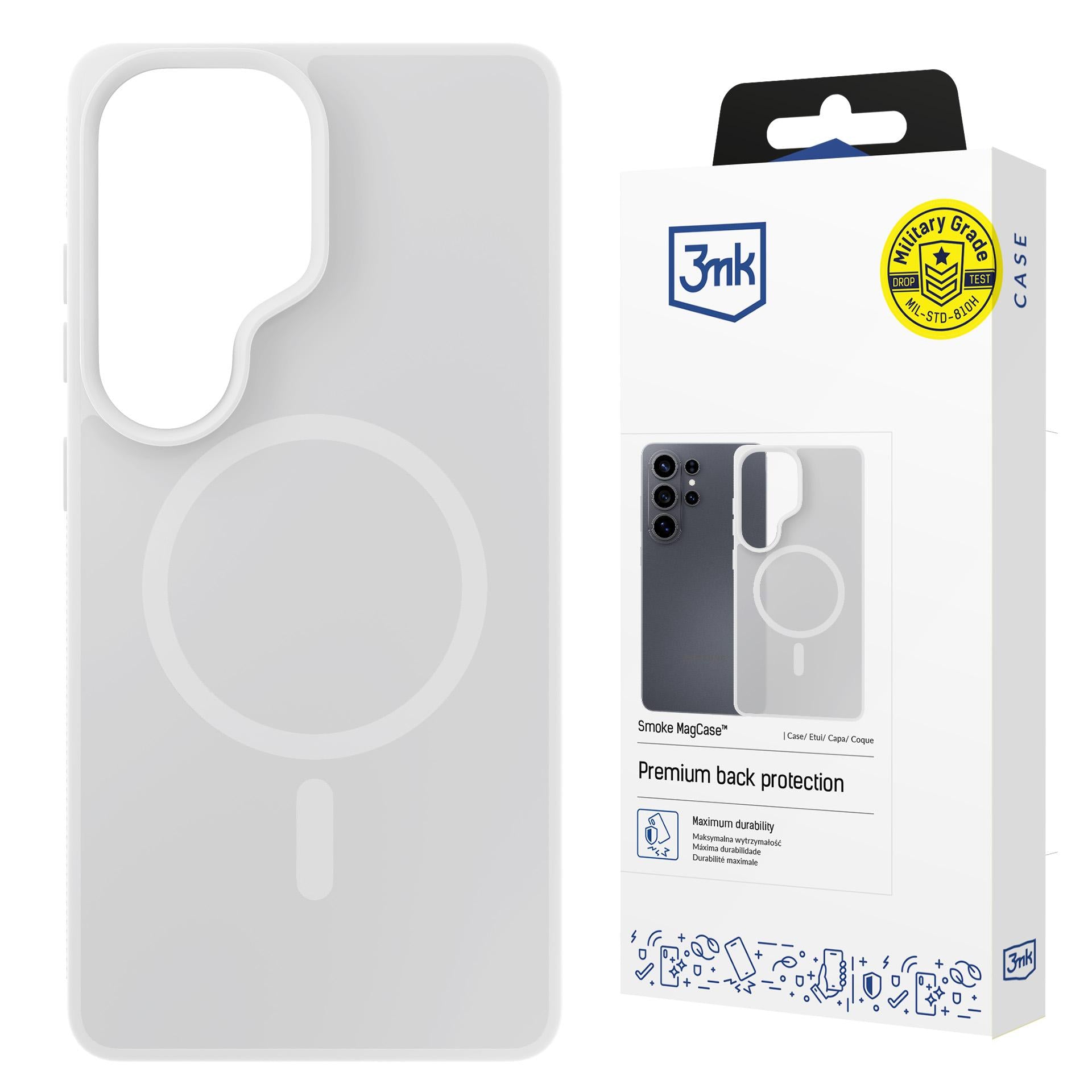 3mk Smoke MagCase skirtas Samsung Galaxy S26 Ultra – Balta -- Samsung Galaxy S26 Ultra
