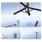 Selfie lazda Orico SPV100 mini trikojis Bluetooth 360 laipsnių rotacija - juoda -- Selfie Sticks & Tripods