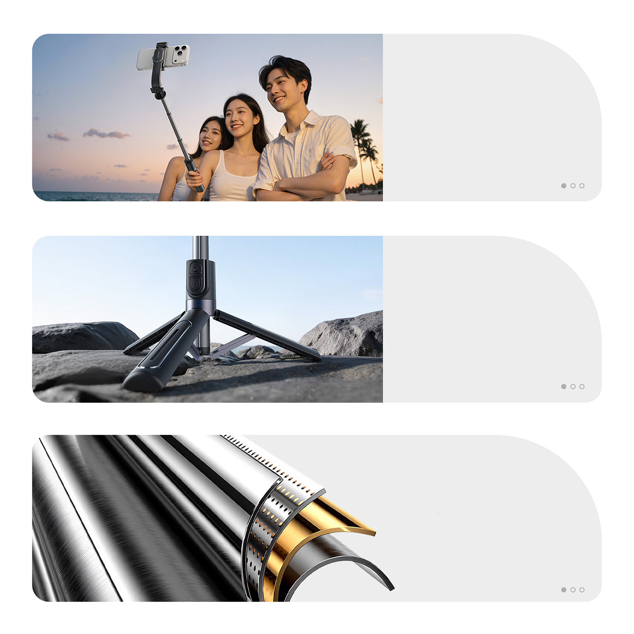 Savifotografijos lazda Orico SPV90 aliuminio mini trikojis Bluetooth 360 laipsnių sukimas - juoda -- Selfie Sticks & Tripods